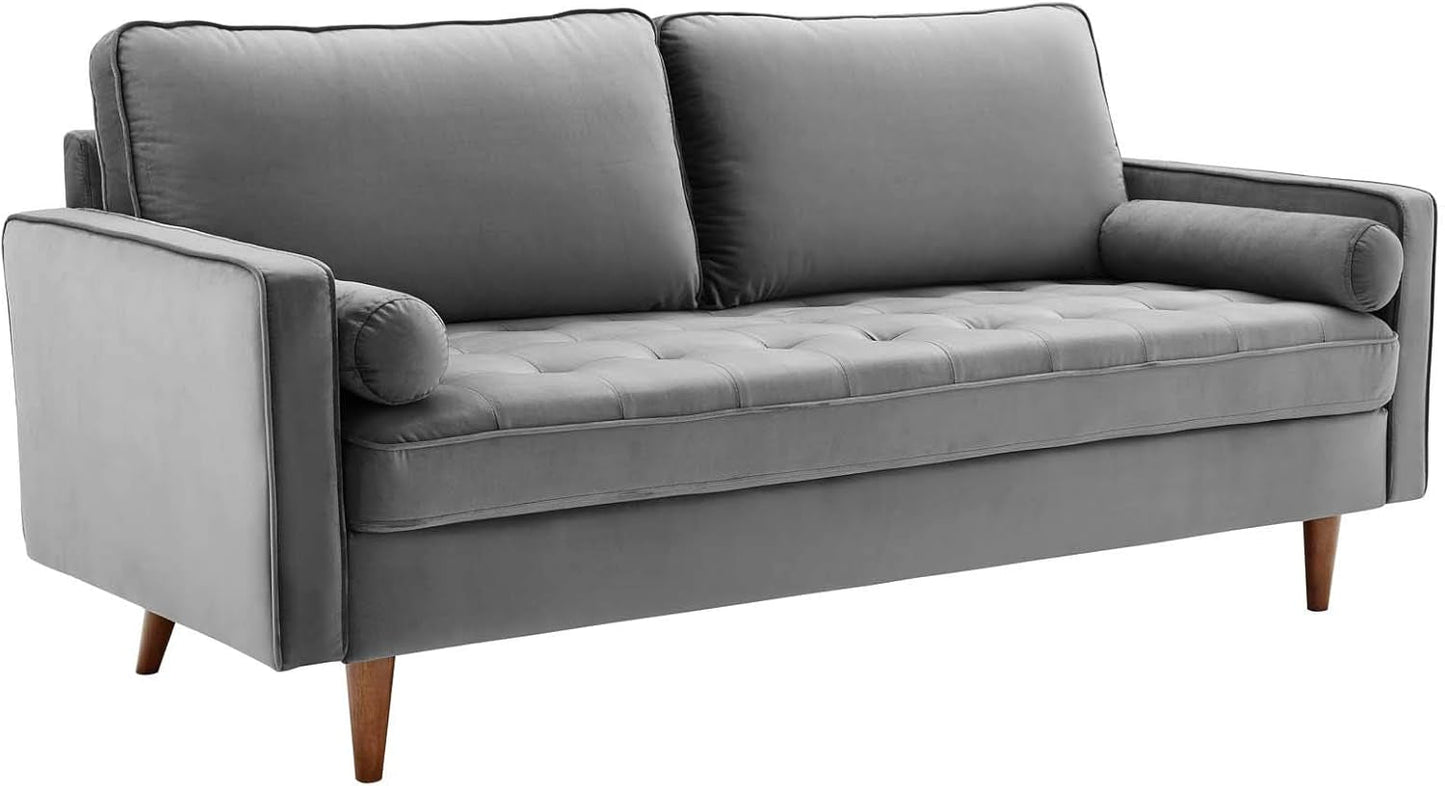 EEI-3764-GRY Valour Performance Velvet Sofa, Gray