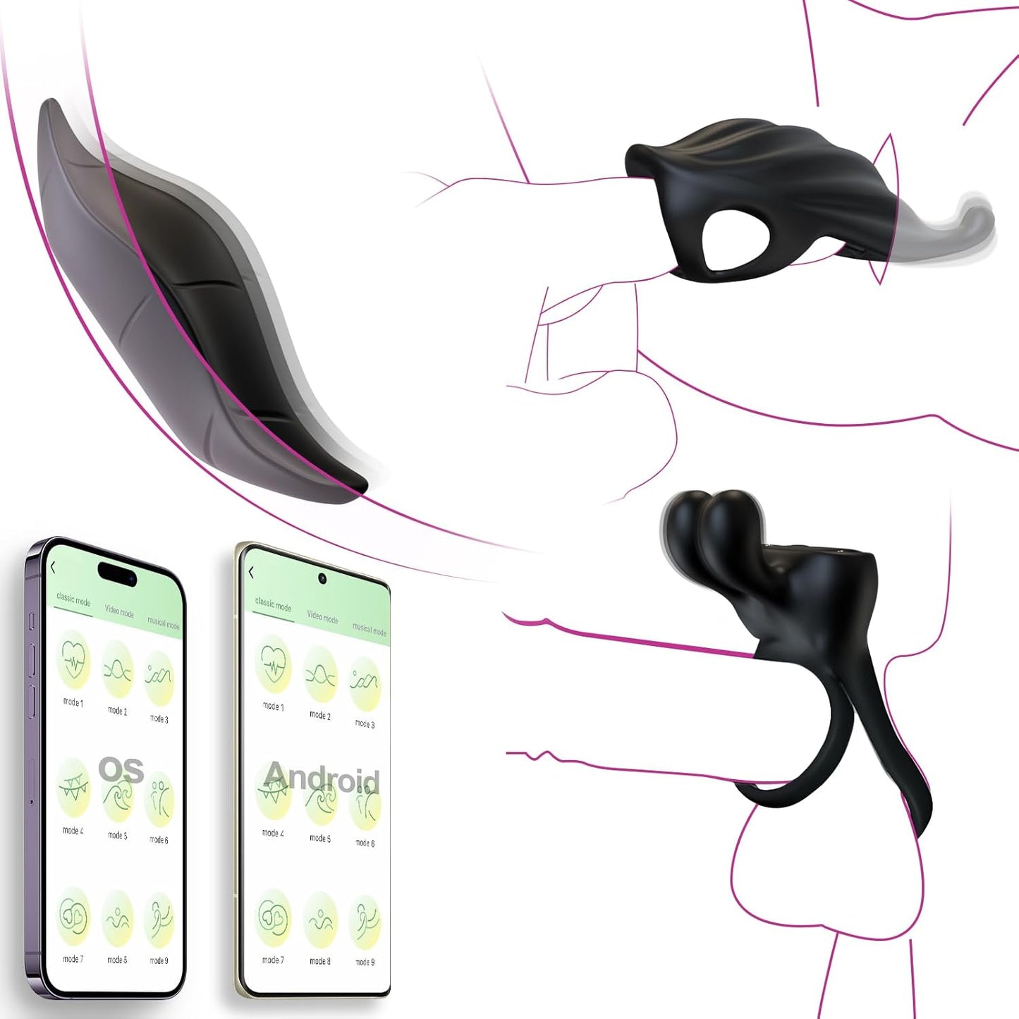 EuphorucFleur 3Pcs Couples' Vibrating Sex Toy Set