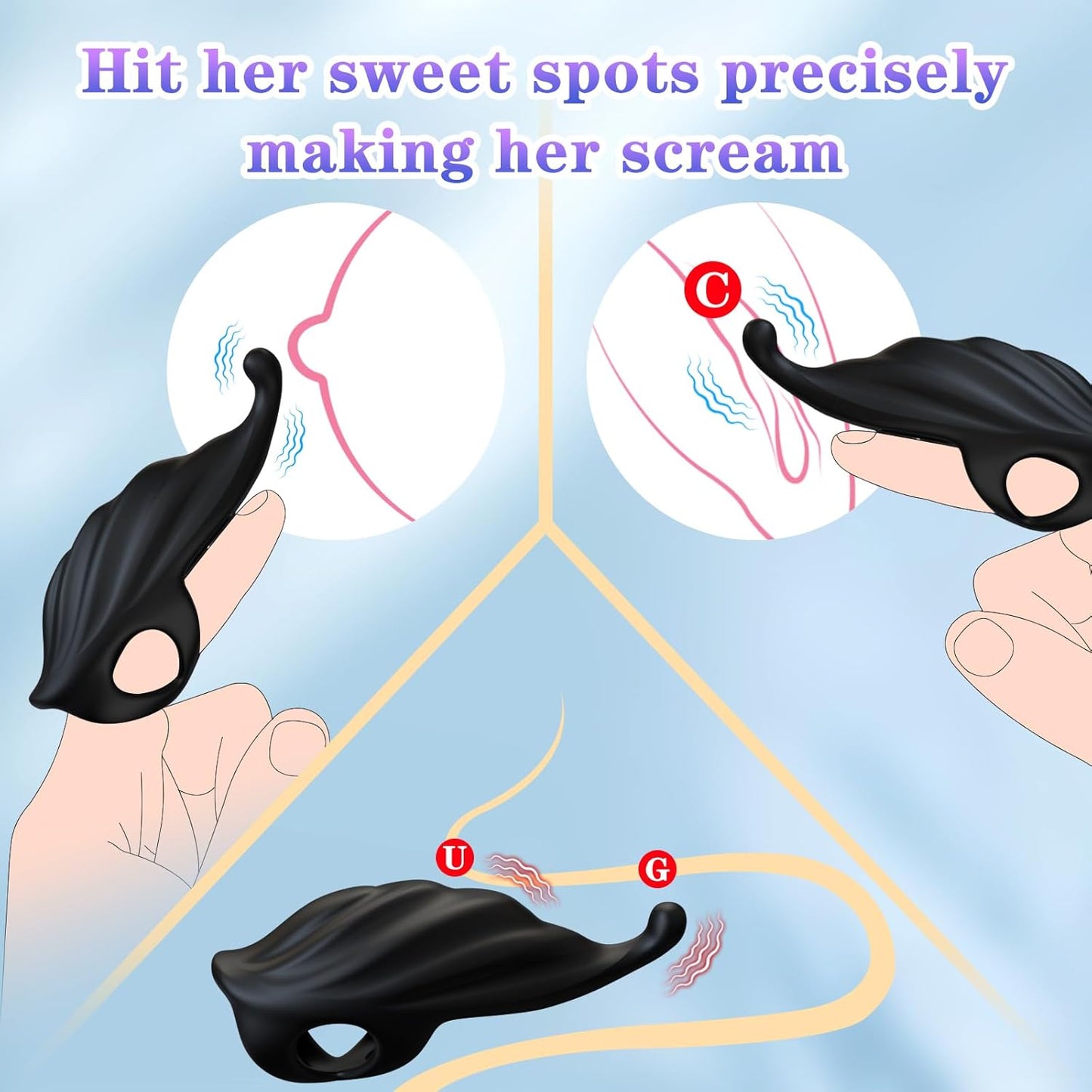 EuphorucFleur 3Pcs Couples' Vibrating Sex Toy Set