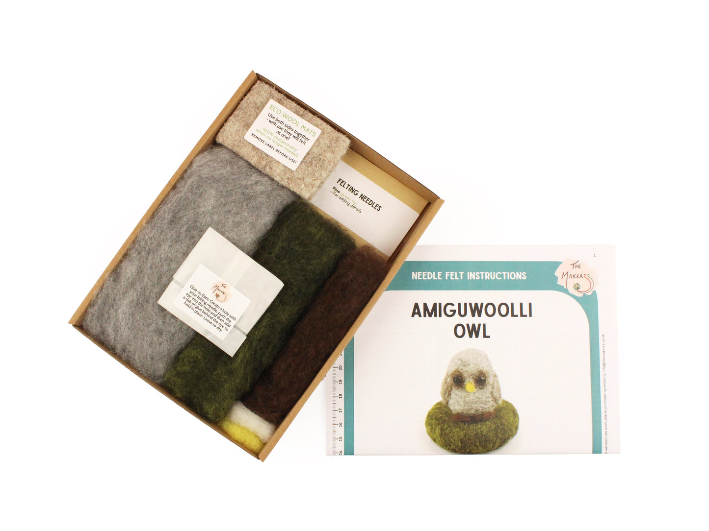 Felting Kit - Owl Amiguwoolli Mini Kit Needle Felting Kit