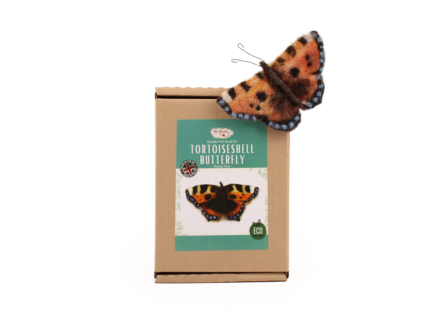 Felting Kit - Tortoiseshell Butterfly Small kit Needle Felting Kit