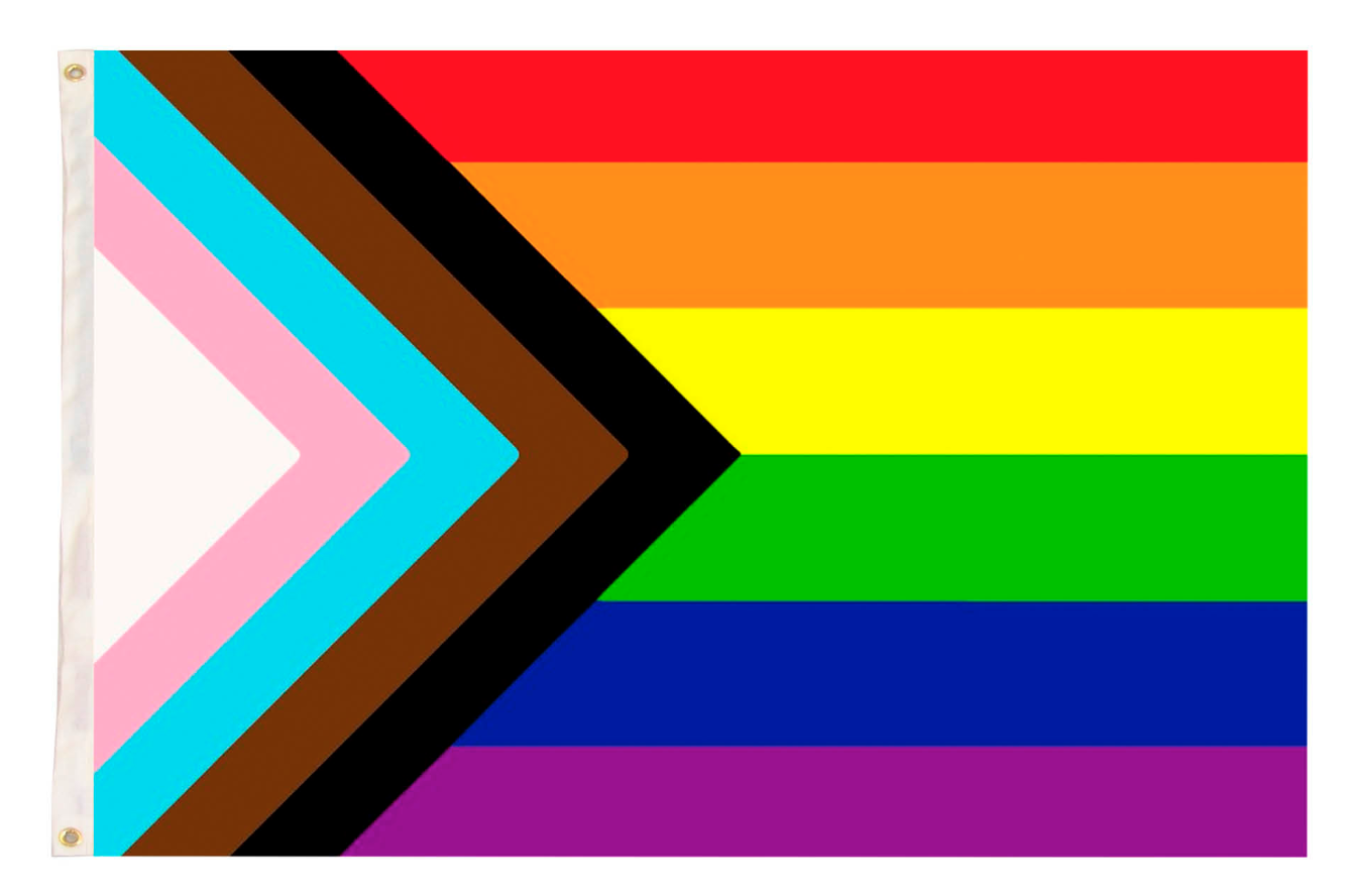NNEDSZ Deluxe Rainbow Progress Gay Pride դրոշը ԼԳԲՏՔ+ ԼԳԲՏՔԻԱ պաստառ - 150x90 սմ