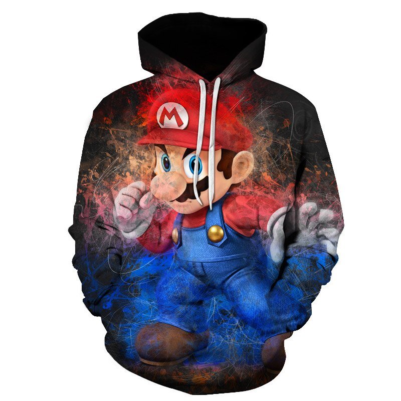 Դասական մուլտֆիլմային Mario Bros 3D տպագրությամբ բաճկոն տղամարդկանց/կանանց համար՝ առօրյա, փողոցային հագուստ, վերնաշապիկ, տղամարդու համար, սիրուն հագուստ, սպորտային հագուստ, տղամարդկանց համար, Harajuku