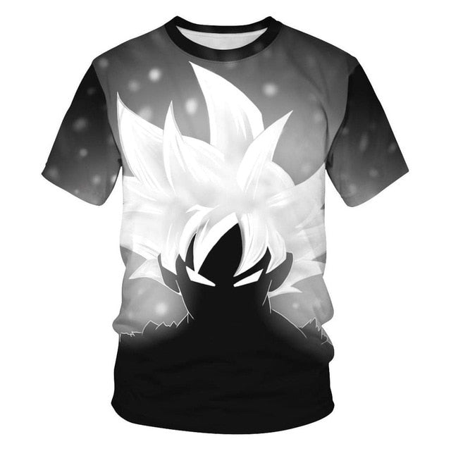 Dragon Ball Z Super Saiyan Goku Vegeta Printed Short Sleeve T-shirt Costume Summer Fashion Daily Casual Tee Shirts Plus Size