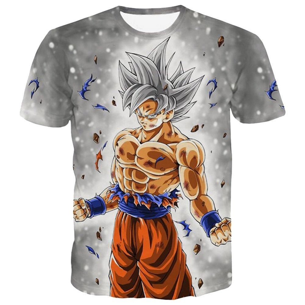 Dragon Ball Z Super Saiyan Goku Vegeta Printed Short Sleeve T-shirt Costume Summer Fashion Daily Casual Tee Shirts Plus Size