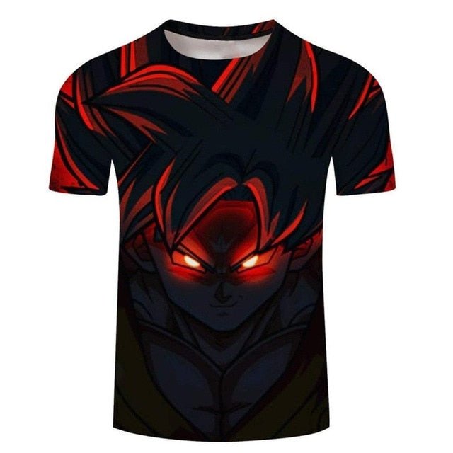Dragon Ball Z Super Saiyan Goku Vegeta Printed Short Sleeve T-shirt Costume Summer Fashion Daily Casual Tee Shirts Plus Size