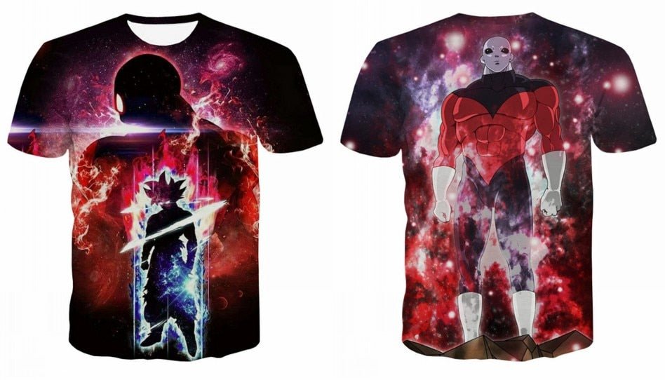 Dragon Ball Z Super Saiyan Goku Vegeta Printed Short Sleeve T-shirt Costume Summer Fashion Daily Casual Tee Shirts Plus Size