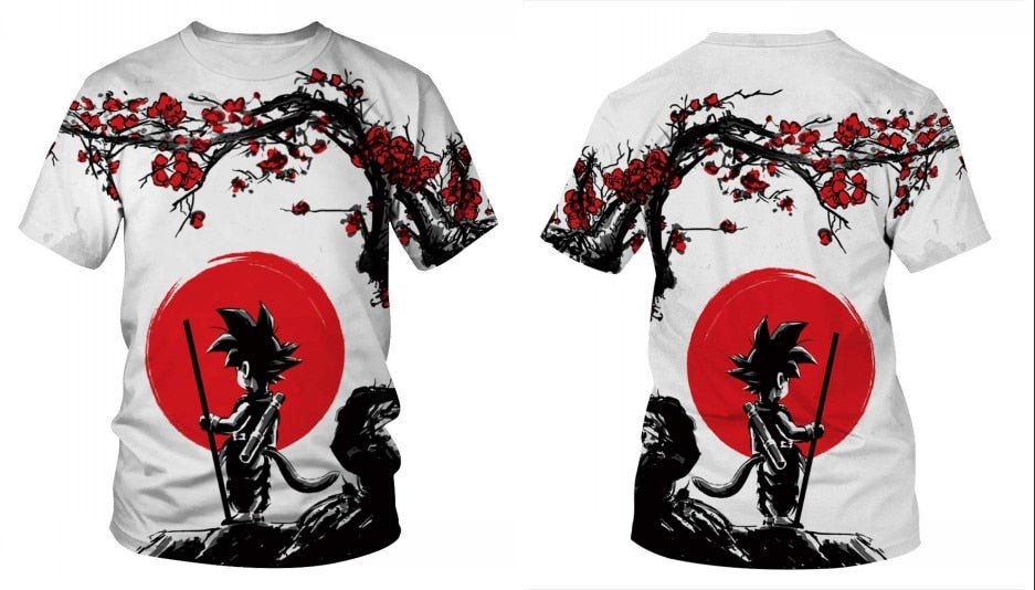 Dragon Ball Z Super Saiyan Goku Vegeta Printed Short Sleeve T-shirt Costume Summer Fashion Daily Casual Tee Shirts Plus Size