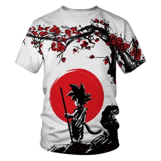 Dragon Ball Z Super Saiyan Goku Vegeta Printed Short Sleeve T-shirt Costume Summer Fashion Daily Casual Tee Shirts Plus Size