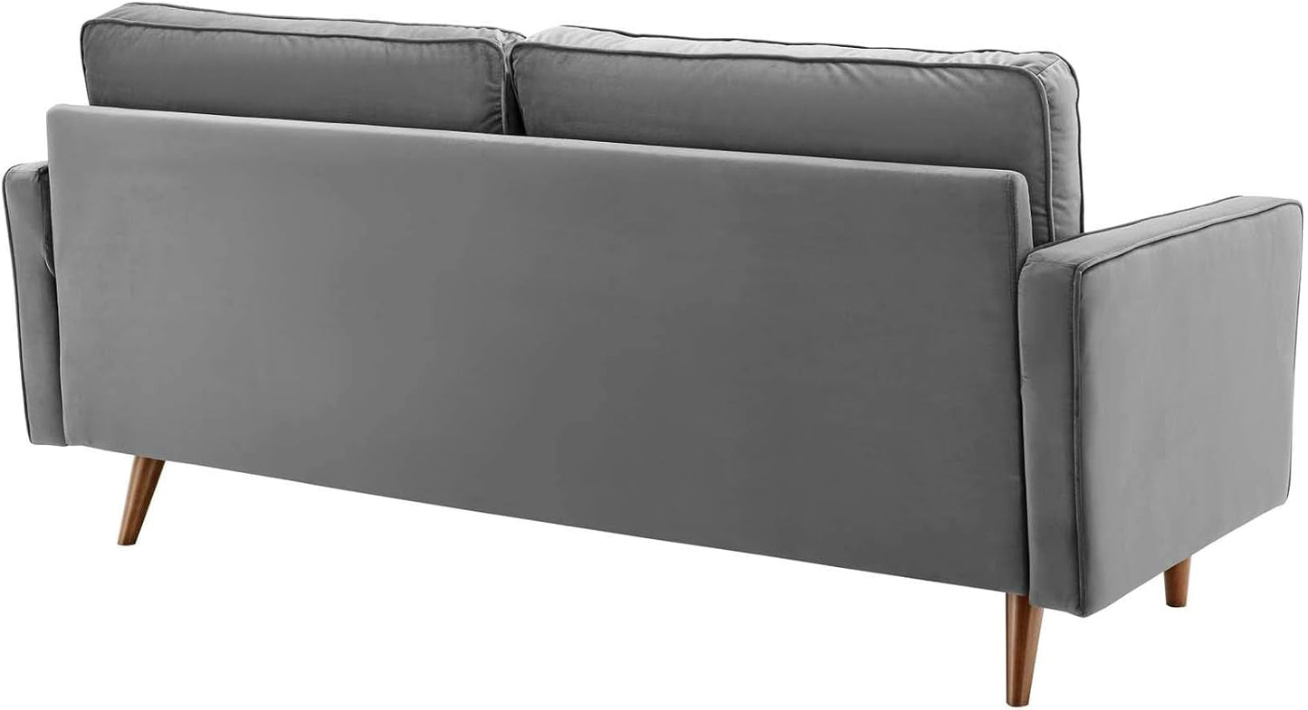 EEI-3764-GRY Valour Performance Velvet Sofa, Gray