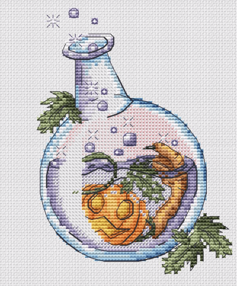 Pumpkin Potion. Halloween - PDF Cross Stitch Pattern