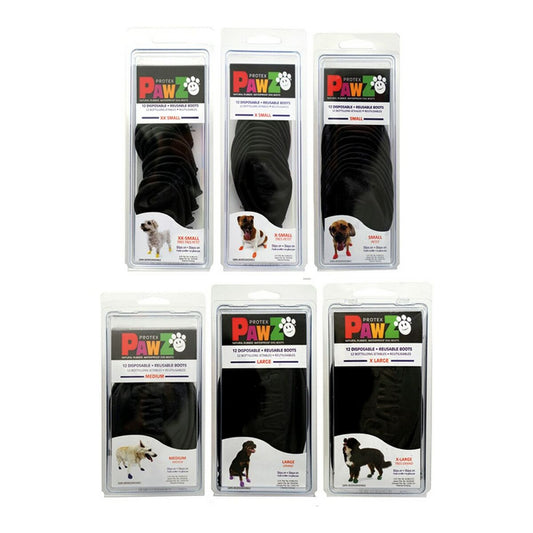Pawz Dog կոշիկներ, 12 հատ, սև, չափս S
