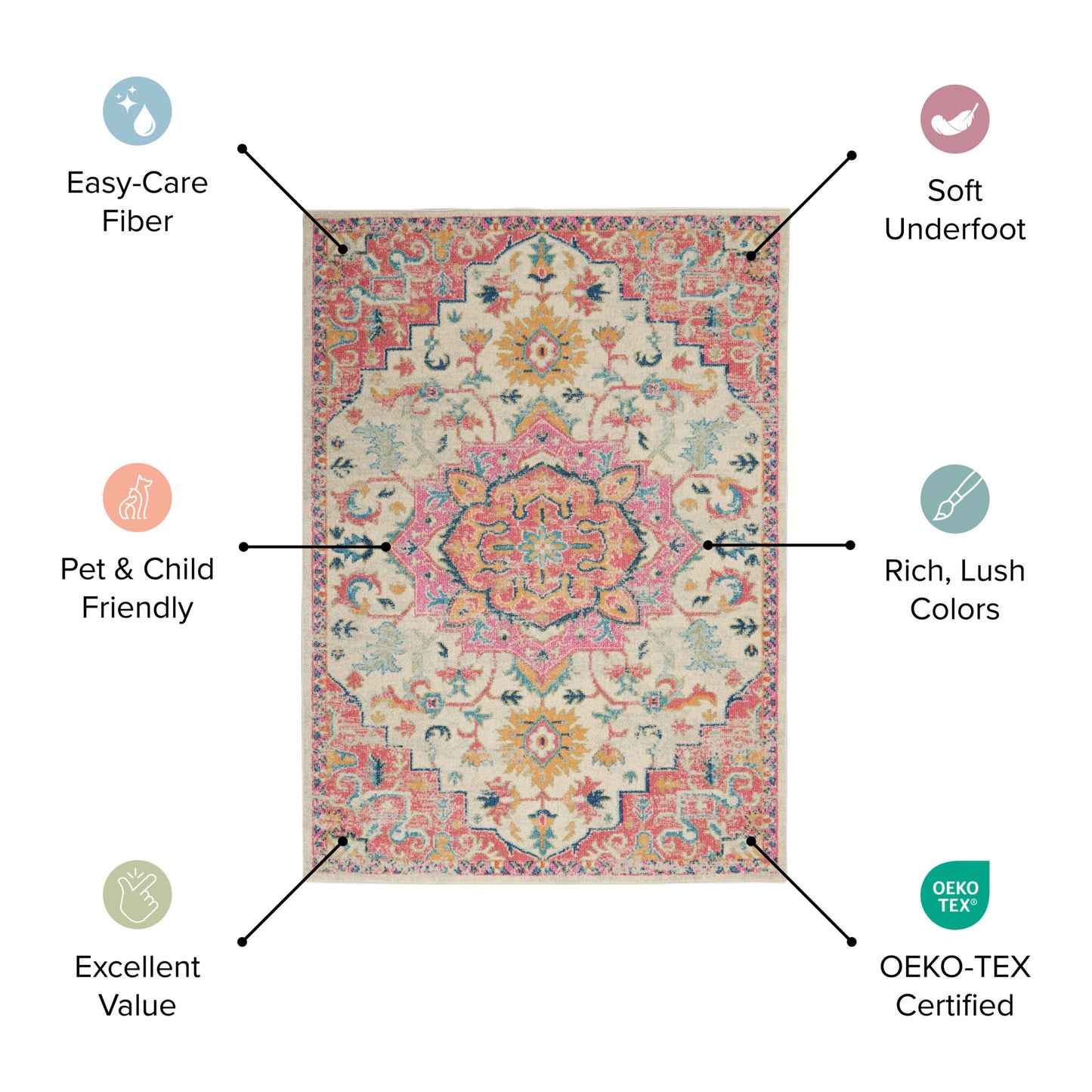 5' X 7' Blue And Ivory Abstract Area Rug
