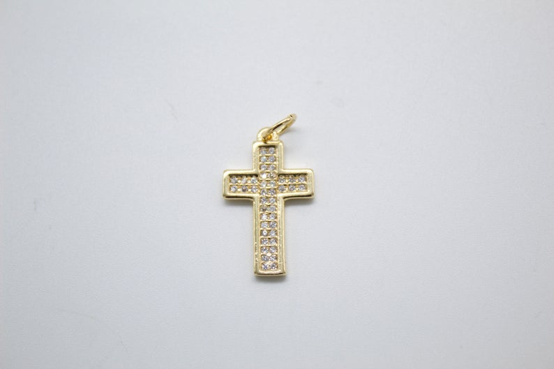 Cross with CZ Cubic Zirconia Stone (A331)