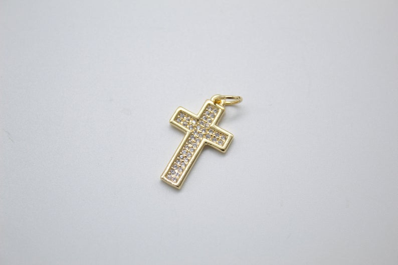 Cross with CZ Cubic Zirconia Stone (A331)