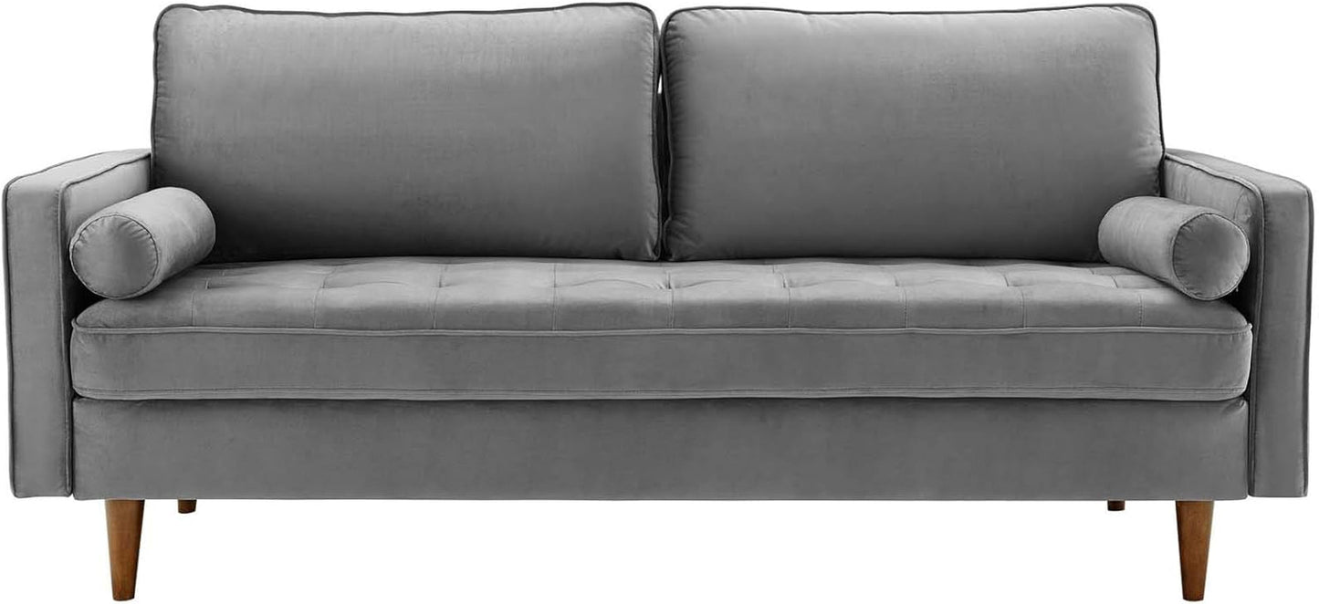 EEI-3764-GRY Valour Performance Velvet Sofa, Gray