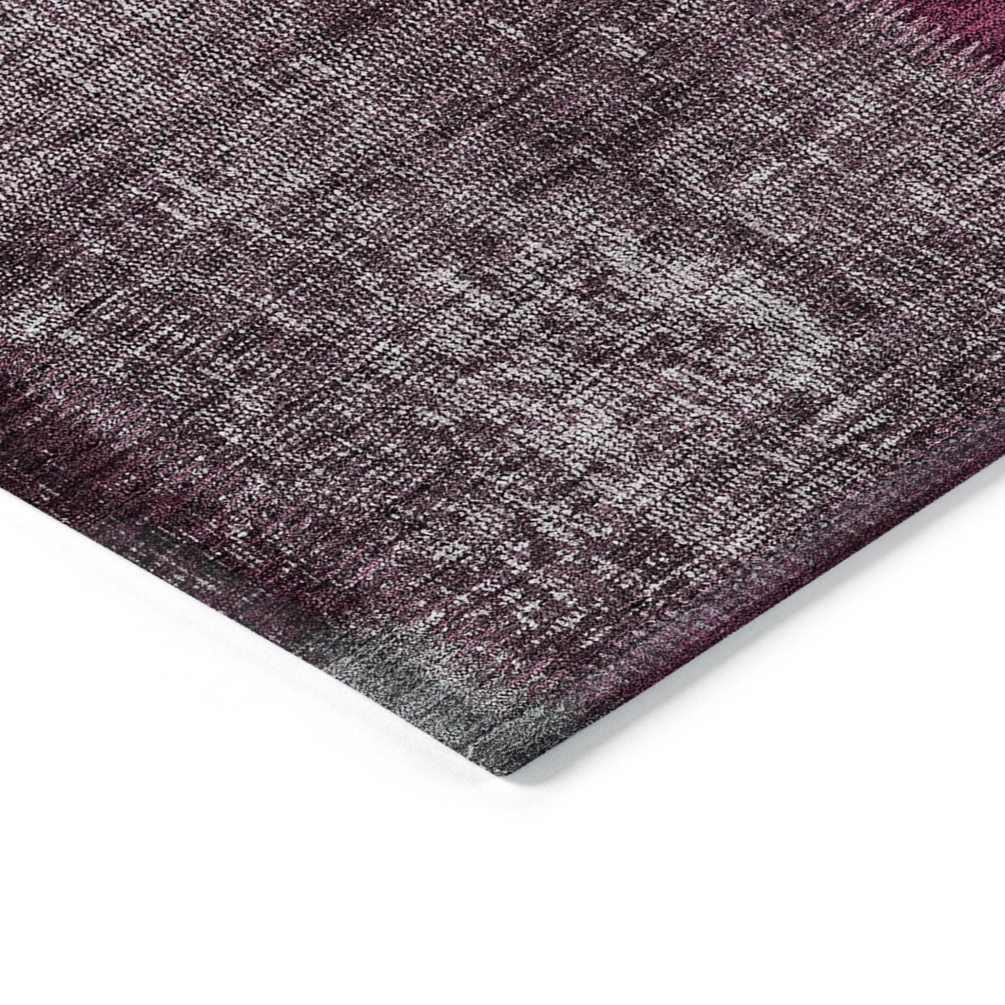 3' X 5' Merlot Burgundy And Gray Patchwork Washable Indoor Outdoor Area Rug