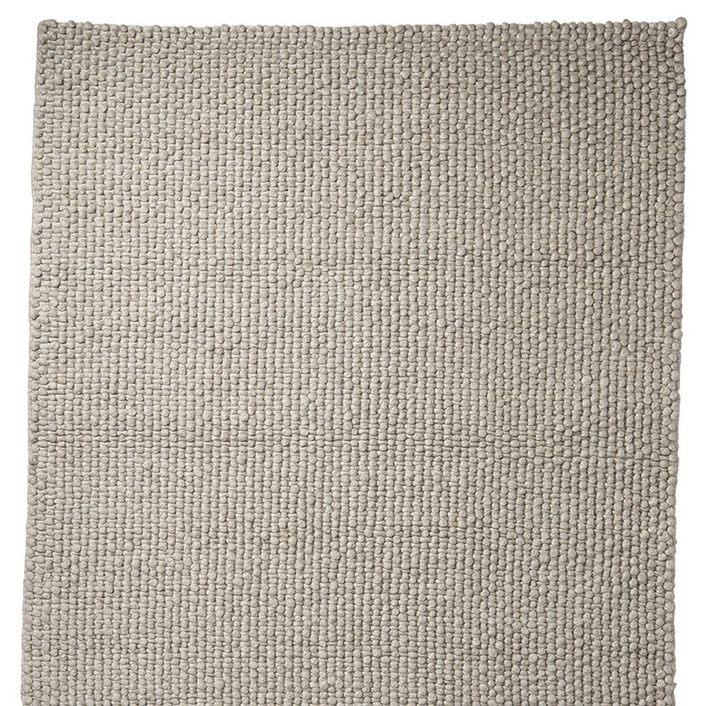 8' X 10' Beige Berber Hand Woven Area Rug