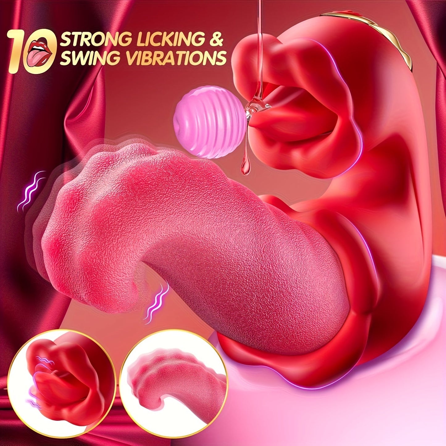 NNETM 4-in-1 Rabbit Vibrator – Tongue Licking for Women