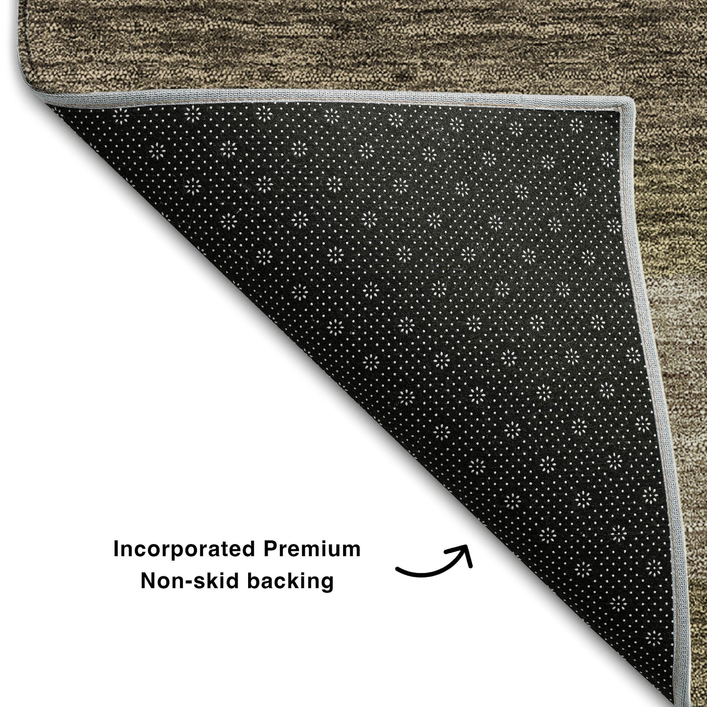 9' X 12' Brown Beige And Taupe Abstract Geometric Washable Area Rug With UV Protection
