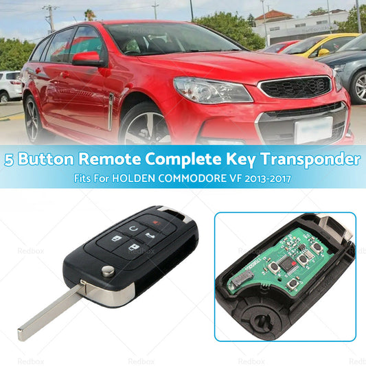 5 Button Remote Complete Key Transponder Fits For HOLDEN COMMODORE VF 2013-2017