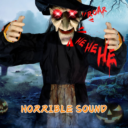 NNETM Motion-Activated Witch Sound Sensing Halloween Decoration