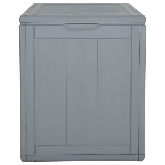 vidaXL Patio Storage Box 23.8 gal Gray PP Rattan