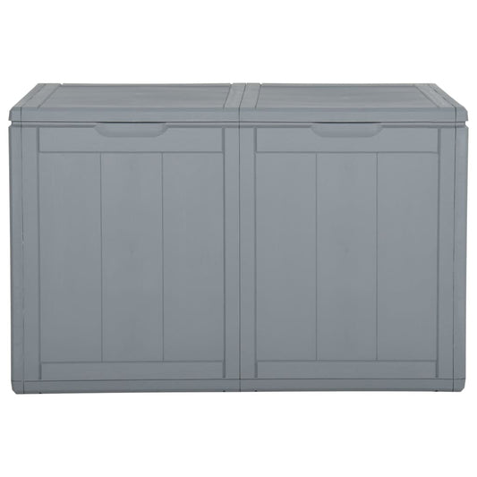 vidaXL Patio Storage Box 47.6 gal Gray PP Rattan
