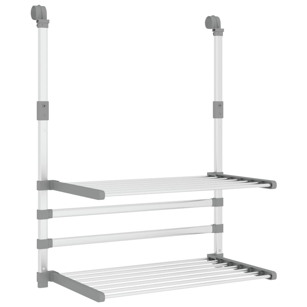 vidaXL Clothes Drying Rack Hanging Laundry Dry Rack Clothes Organizer Aluminum