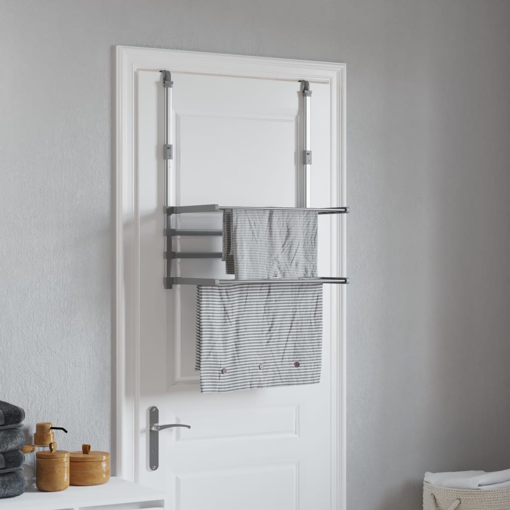 vidaXL Clothes Drying Rack Hanging Laundry Dry Rack Clothes Organizer Aluminum