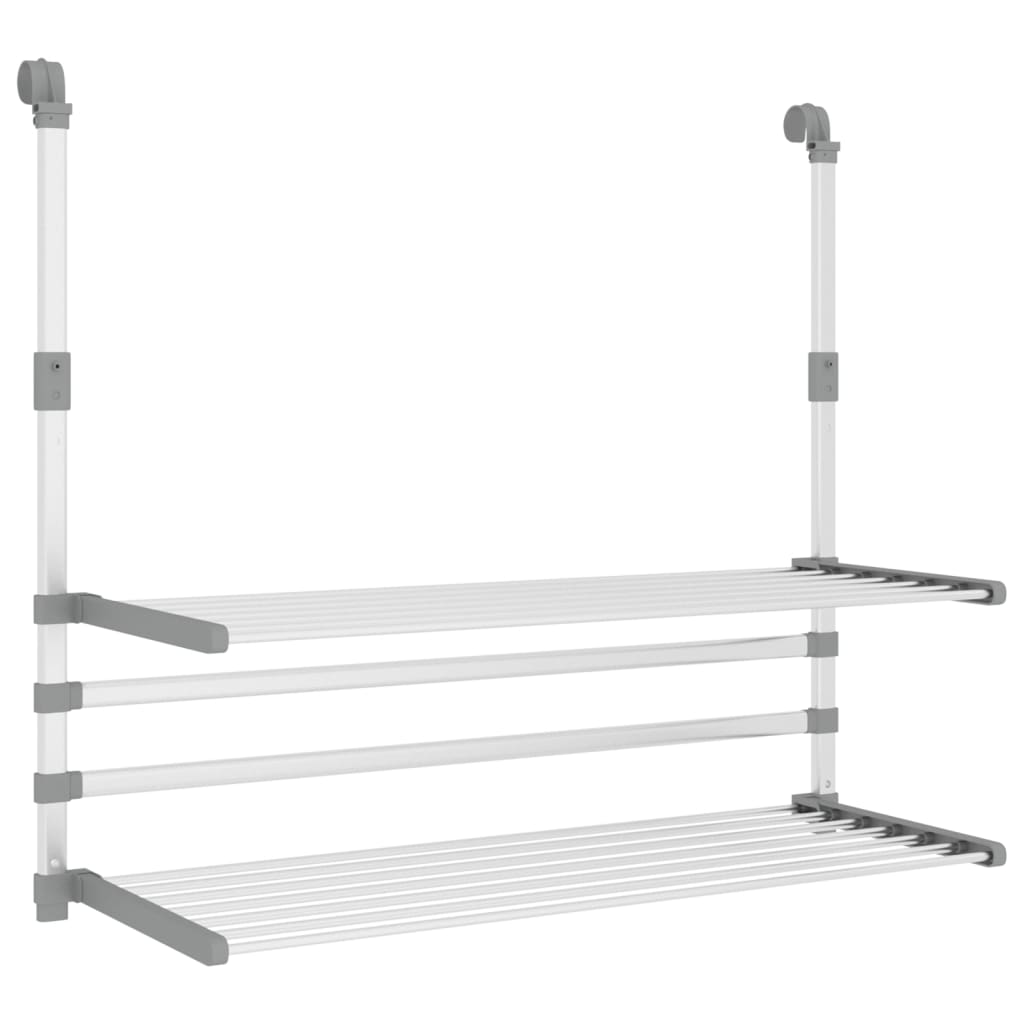 vidaXL Clothes Drying Rack Hanging Laundry Dry Rack Clothes Organizer Aluminum