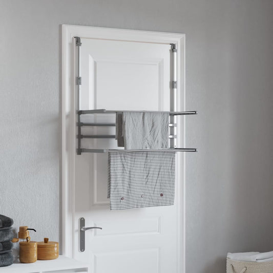 vidaXL Clothes Drying Rack Hanging Laundry Dry Rack Clothes Organizer Aluminum