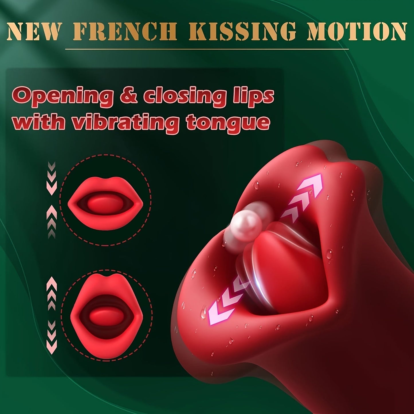 NNETM Rose Tongue Rotating Vibrator – 10 Vibration Modes
