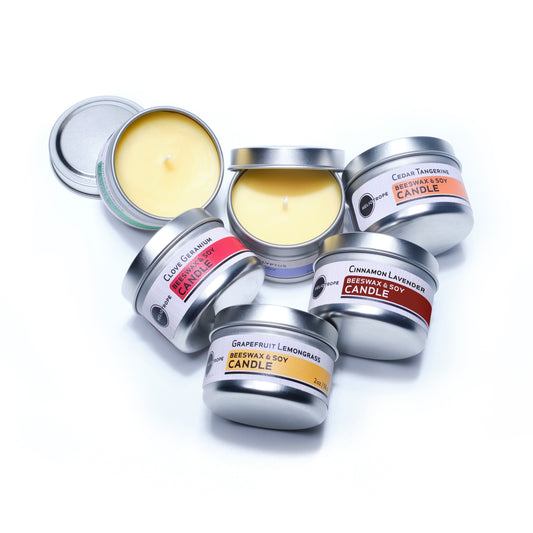 Beeswax & Soy Travel Candles