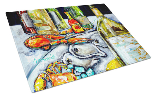 Sit A Spell Seafood Dinner Glass Cutting Board