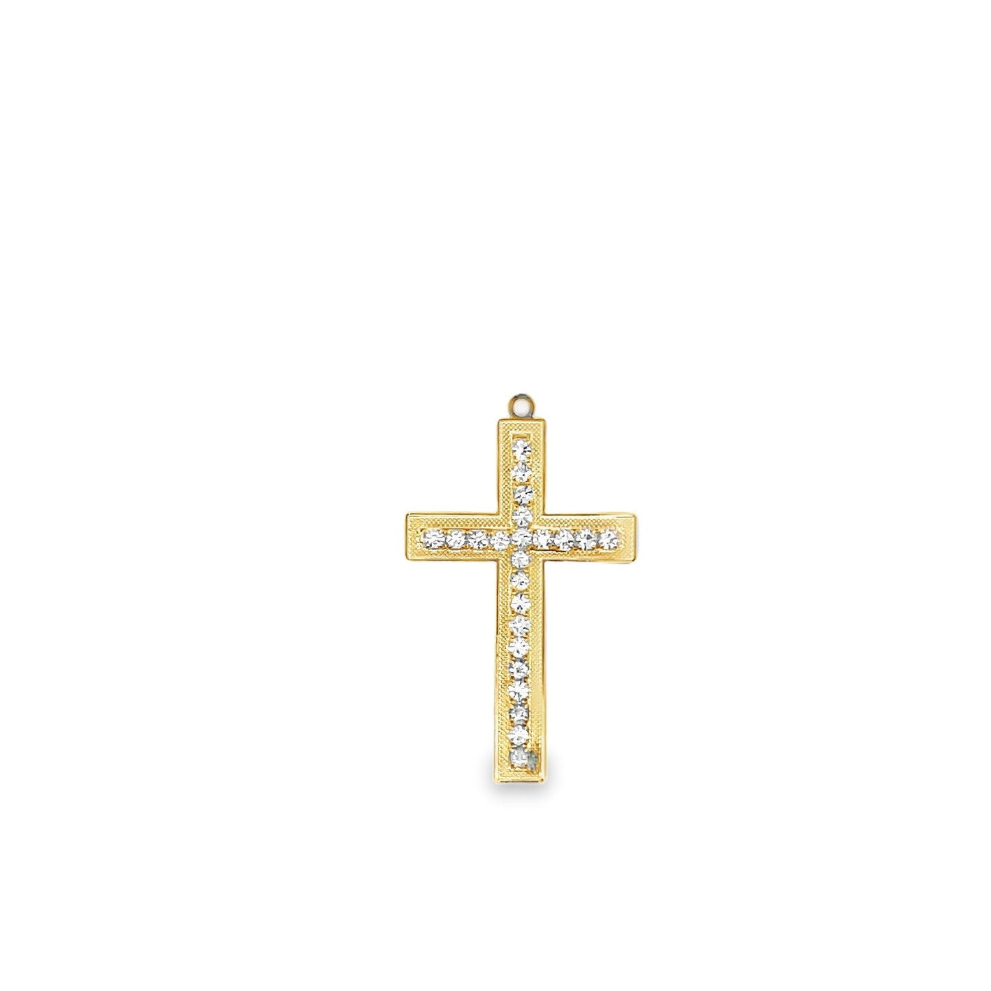 Cross Pendant with Cubic Zirconia Stones