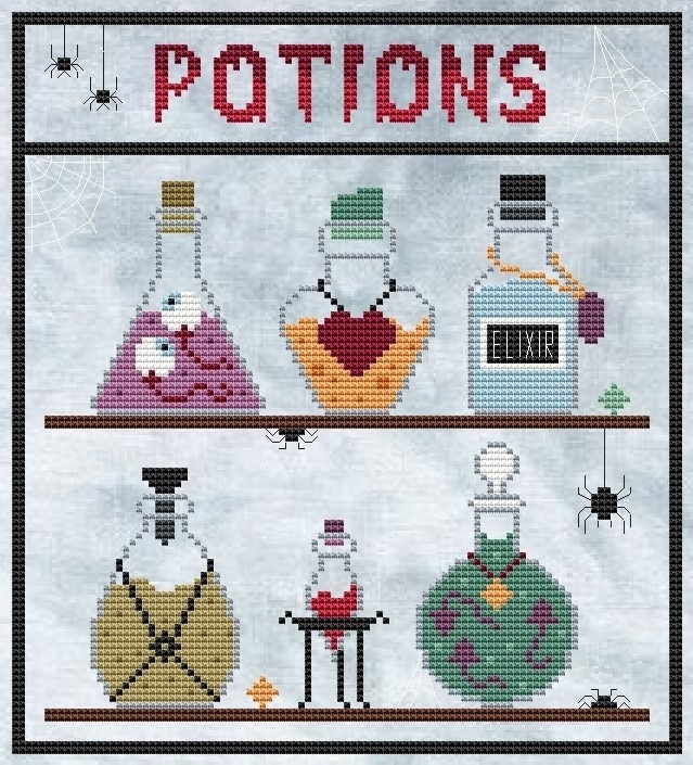 Potions - PDF խաչաձև կարի նախշ