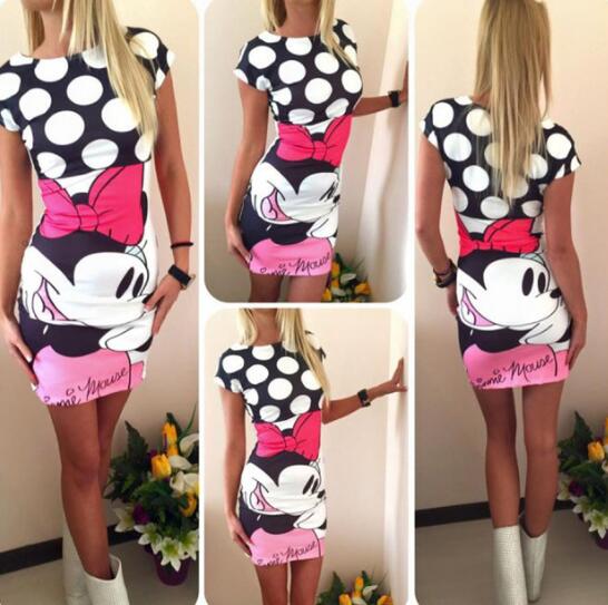 Women Casual Polka Long Girls Party Dresses Sexy