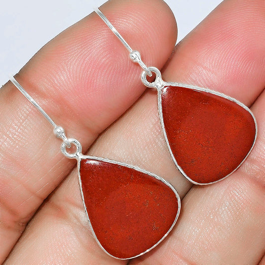 Natural Red Moss Agate Earrings E-1001 SDE59235