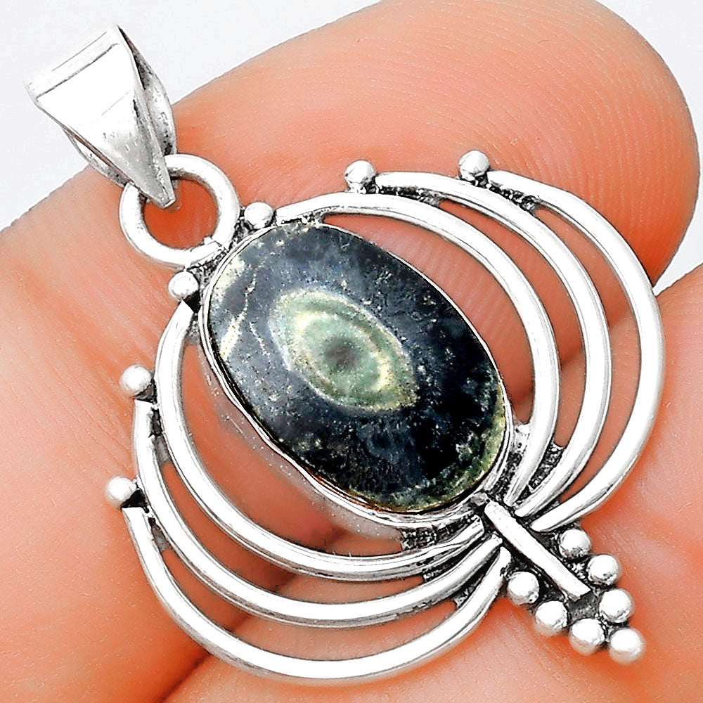 Lotus - Natural Star Galaxy Jasper Pendant P-1702 SDP125385