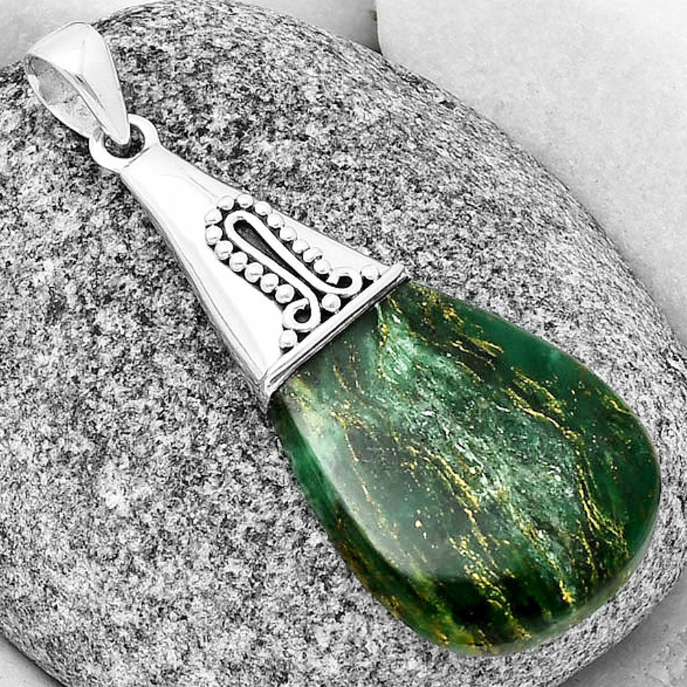 Natural Green Fuchsite Pendant P-1139 SDP136736