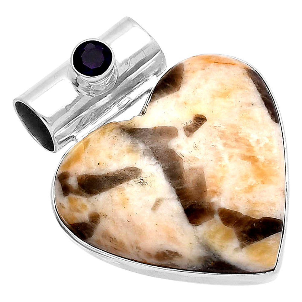 Heart - Cobra Jasper & Amethyst Pendant P-1300 SDP145365