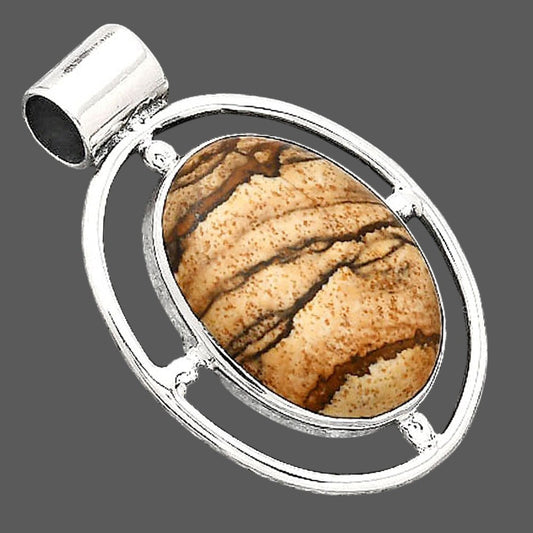Natural Picture Jasper Pendant P-1488 SDP155059
