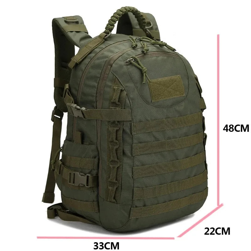 NNEOBA 35L ջրակայուն քողարկվող արշավային մեջքի պայուսակ՝ կանաչ