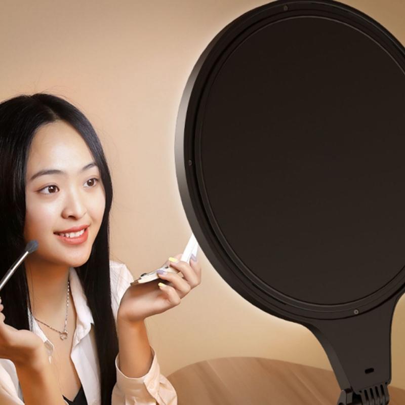 NNEIDS Large Desktop Beauty Fill Light Bracket For Live Broadcast And Photography - 14.2 Inch & 36Cm - Black