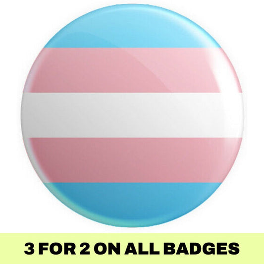 Transgender Flag Button Badge