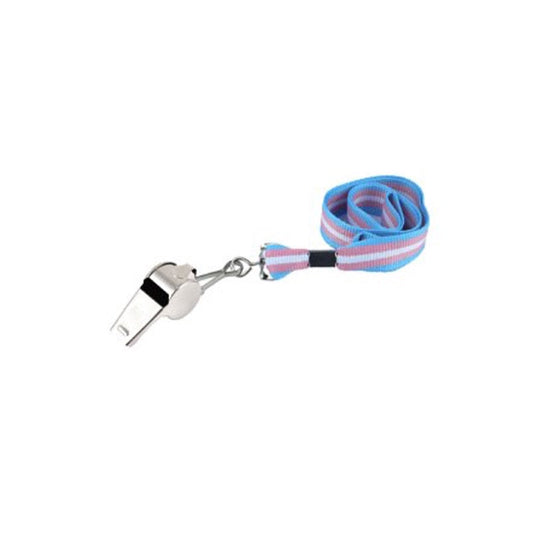 Transgender Pride Flag Lanyard with Whistle