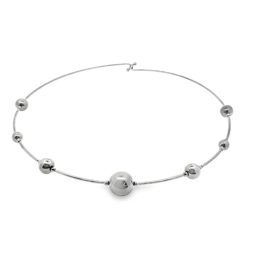 Collar Choker With Gold Beads (F202)