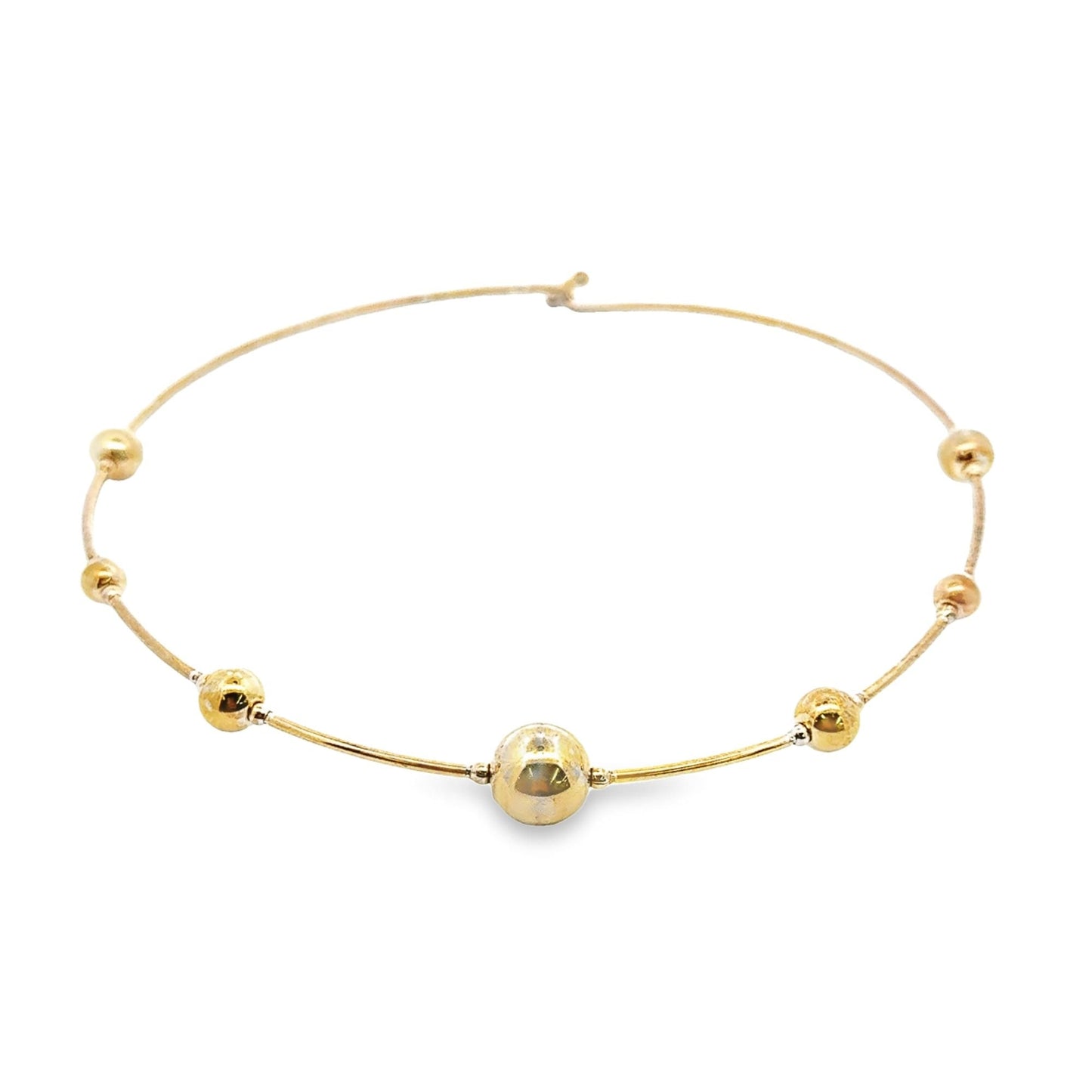 Collar Choker With Gold Beads (F202)