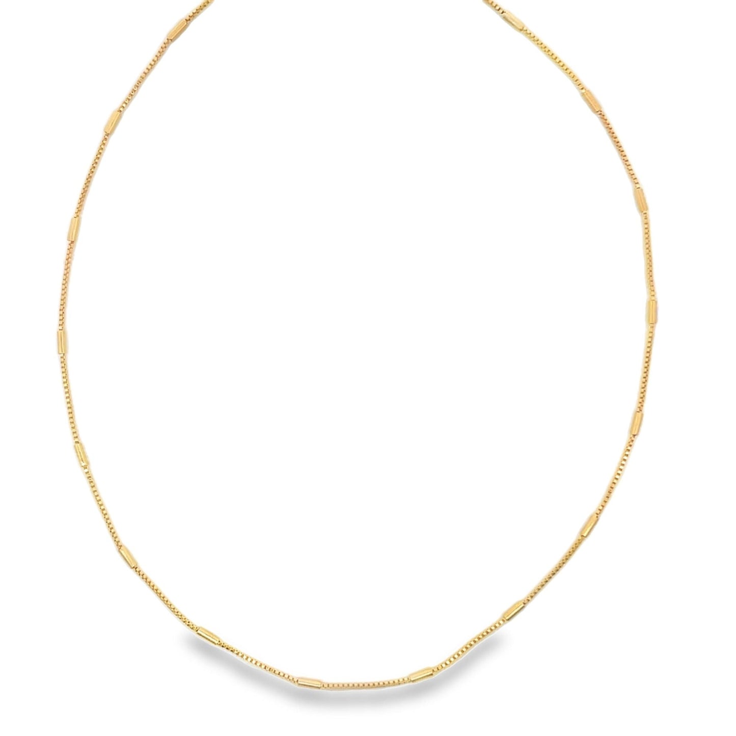 Box Chain With Gold Tube (F117)